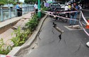 Mặt đường ven kênh đẹp nhất Sài Gòn xuất hiện vết nứt “khủng”