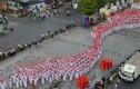 Hàng nghìn nữ sinh mặc áo dài xếp hình bản đồ Việt Nam 