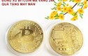 Sốt xình xịch đồng xu bitcoin mạ vàng làm quà lì xì Tết