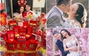 Lễ ăn hỏi "dát vàng" của mỹ nữ TVB, đàng gái "than" nhà quá nhỏ không chứa hết quà cưới