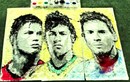 Gái xinh vẽ Ronaldo, Neymar và Messi bằng...bóng cực đỉnh 