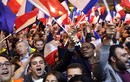 Ảnh: Người ủng hộ ăn mừng chiến thắng của bà Le Pen, ông Macron