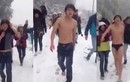 Sự thật về clip thanh niên cởi đồ giữa trời tuyết Sa Pa