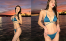 Em gái Công Vinh diện bikini nhỏ xíu, khoe đường cong bốc lửa