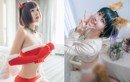 Hot girl xinh đẹp diện trang phục Giáng sinh hở bạo