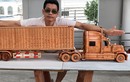 Tận thấy xe đầu kéo International LoneStar bằng gỗ của thợ mộc Việt 