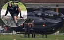 Ngắm máy bay trực thăng chuyên chở cầu thủ Neymar đi tập 