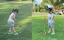 3 tuổi, con gái Đàm Thu Trang - Cường Đô La đã được ra sân golf