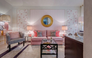 Những mẫu phòng khách mang sắc hồng nhẹ nhàng, quyến rũ