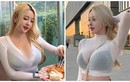 Hot girl Hàn Quốc mặc xuyên thấu khoe vòng một căng đầy “ná thở”