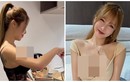 Hot girl người Malaysia mặc nội y khi nấu nướng