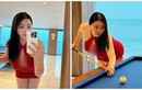 Ngượng đỏ mặt trước hot girl siêu vòng 1 hớ hênh khi chơi bida