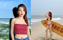 “Gái một con” Hoàng Oanh khoe dáng nuột với bikini trên bờ biển