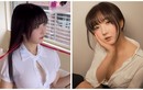 Ngượng đỏ mặt hot girl xinh đẹp diện mốt sơ mi buông cúc