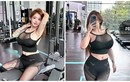 Hot girl xăm kín người mặc hở khoe vòng một “khủng” trong phòng tập