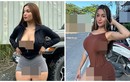 Hot girl liên tục “bỏ quên” nội y, mặc bó chẽn gây phản cảm