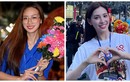 Tiểu Vy - Bảo Ngọc rạng rỡ trong lễ hợp luyện diễu binh