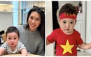 Con trai siêu mẫu Hà Anh bắt trend “em bé yêu nước”