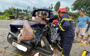 Hà Nam: Va chạm xe container, tài xế kẹt cứng ghế lái xe tải