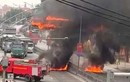 Cháy bảng điện tử led trên quốc lộ 1A khiến giao thông tắc nghẽn