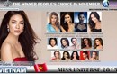 Phạm Hương đang được yêu thích nhất Miss Universe 2015