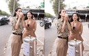 Hoa hậu Thế giới Megan Young thích thú uống trà đá vỉa hè khi đến Việt Nam