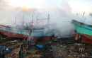 Hé lộ nguyên nhân ban đầu vụ cháy xưởng đóng tàu ở Bình Thuận