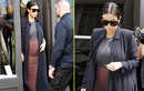 Kim Kardashian lộ rõ bụng bầu