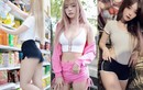 Đỏ mặt hot girl xinh đẹp mặc quần “ngắn chẳng tày gang” dạo phố