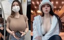 Hot girl siêu vòng 1 khoe dáng bốc lửa trên tàu điện ngầm