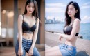 Dạo phố, hot girl xinh đẹp cố tình diện nội y khoe vòng 1 