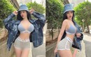 Ngượng đỏ mặt hot girl xinh đẹp diện nội y khoe dáng giữa phố 