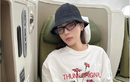 Hoa hậu Kỳ Duyên khoe da mịn như 'trứng gà bóc' trên máy bay