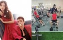 Á hậu Phương Nga “hộ tống” bạn trai Bình An đến phòng tập gym 