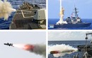 Hải quân Mỹ bắn mưa tên lửa, đạn pháo trên biển