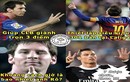 Ảnh chế bóng đá: Messi vượt mặt Cris Ronaldo ở khâu ghi bàn