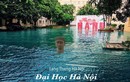 Hà Nội ngập nước, sân các trường đại học lớn bỗng bị chế ảnh