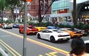 Cả dàn "siêu bò" Lamborghini gầm rú diễu hành trên phố