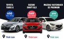 Tân binh Mazda2 và Suzuki Swift đối đầu Toyota Yaris