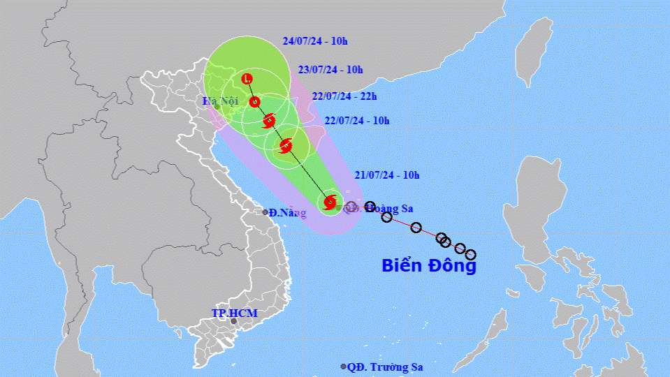 Áp thấp nhiệt đới đã mạnh lên thành bão số 2, giật cấp 10