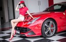 Chân dài "so dáng" cùng siêu xe Ferrari F12Berlinetta giá 21 tỷ