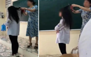 Xôn xao cô giáo cắt tóc nữ sinh ngay trên bục giảng