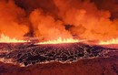 Cận cảnh dòng dung nham khi núi lửa ở Iceland phun trào dữ dội