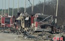 Cận cảnh hiện trường tan hoang sau vụ nổ ở Thiên Tân