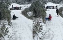 Video: Người dân thích thú chơi trượt tuyết ở Sapa