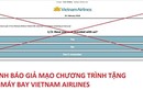 Giả mạo Vietnam Airlines tặng vé máy bay, lấy thông tin cá nhân