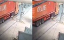 “Đứng tim” clip người đàn ông lao đầu vào gầm xe container