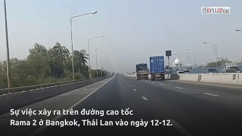 Video: Hãi hùng container - xe tải kèn cựa, không cho nhau vượt trên cao tốc