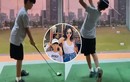 Con trai Lệ Quyên mới 9 tuổi đã đánh golf cực chuyên nghiệp