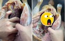 Làm thịt gà, cô gái tặc lưỡi khi thấy bộ gan nhìn như ung thư